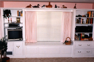 white wall unit